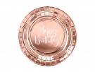 Tallerken Happy Birthday Rosegold 18cm 6stk thumbnail