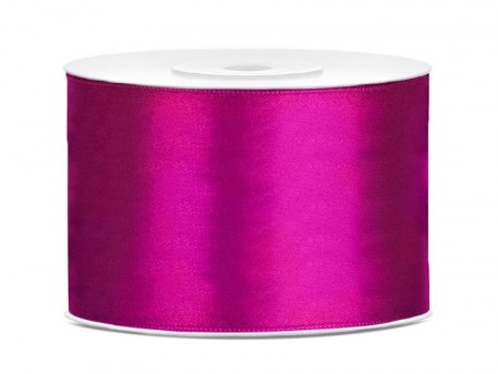 Bånd Satin 5 cm/25 meter Fuchsia