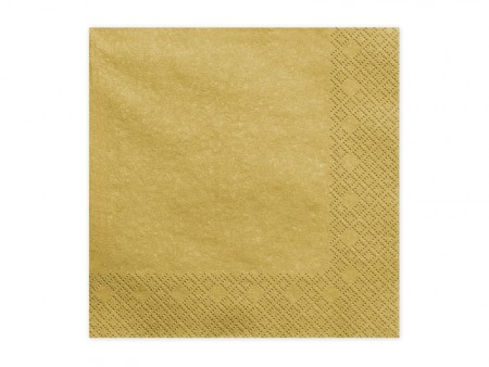 Servietter PL Lunsj 33x33cm 20stk Goldmetallic19me