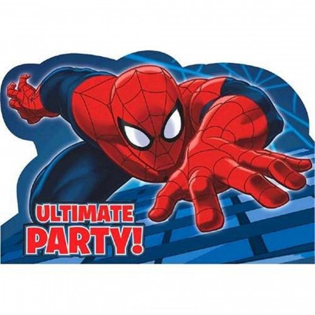 Spiderman Invitasjoner 8stk