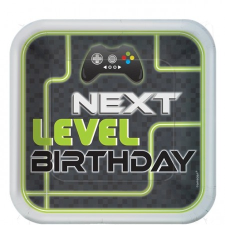 Level Up Papptallerken 23cm 8stk